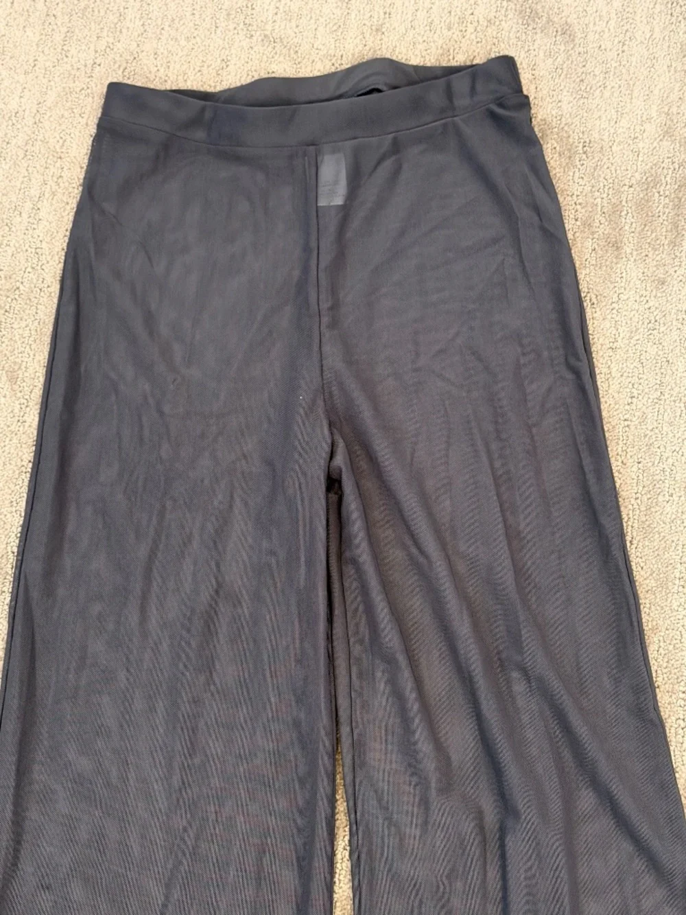 Weissman #15616 Gray Mesh Straight Leg Pants